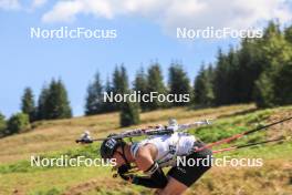 24.08.2023, Brezno-Osrblie, Slovakia (SVK): Vadim Kurales (KAZ) - IBU Summer Biathlon World Championships, super sprint junior men, Brezno-Osrblie (SVK). www.nordicfocus.com. © Manzoni/NordicFocus. Every downloaded picture is fee-liable.