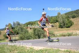 24.08.2023, Brezno-Osrblie, Slovakia (SVK): Barbara Skrobiszewska (POL), Aneta Novotna (CZE), (l-r) - IBU Summer Biathlon World Championships, super sprint junior women, Brezno-Osrblie (SVK). www.nordicfocus.com. © Manzoni/NordicFocus. Every downloaded picture is fee-liable.