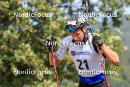 25.08.2023, Brezno-Osrblie, Slovakia (SVK): Raido Raenkel (EST) - IBU Summer Biathlon World Championships, super sprint men, Brezno-Osrblie (SVK). www.nordicfocus.com. © Manzoni/NordicFocus. Every downloaded picture is fee-liable.