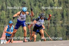 25.08.2023, Brezno-Osrblie, Slovakia (SVK): Kresimir Crnkovic (CRO), Anton Sinapov (BUL), (l-r) - IBU Summer Biathlon World Championships, super sprint men, Brezno-Osrblie (SVK). www.nordicfocus.com. © Manzoni/NordicFocus. Every downloaded picture is fee-liable.