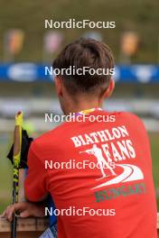 25.08.2023, Brezno-Osrblie, Slovakia (SVK): Event Feature: Fan - IBU Summer Biathlon World Championships, super sprint women, Brezno-Osrblie (SVK). www.nordicfocus.com. © Manzoni/NordicFocus. Every downloaded picture is fee-liable.