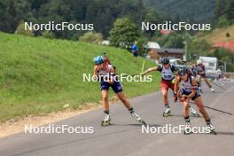 25.08.2023, Brezno-Osrblie, Slovakia (SVK): Anika Kozica (CRO), Polina Yegorova (KAZ), (l-r) - IBU Summer Biathlon World Championships, super sprint women, Brezno-Osrblie (SVK). www.nordicfocus.com. © Manzoni/NordicFocus. Every downloaded picture is fee-liable.