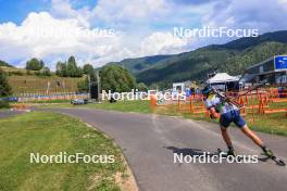 23.08.2023, Brezno-Osrblie, Slovakia (SVK): Undefined athlete competes - IBU Summer Biathlon World Championships, training, Brezno-Osrblie (SVK). www.nordicfocus.com. © Manzoni/NordicFocus. Every downloaded picture is fee-liable.