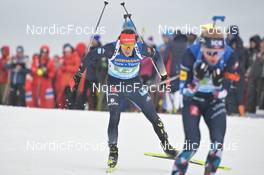 16.02.2023, Oberhof, Germany (GER): Philipp Nawrath (GER), Johannes Thingnes Boe (NOR), (l-r) - IBU World Championships Biathlon, single mixed relay, Oberhof (GER). www.nordicfocus.com. © Reichert/NordicFocus. Every downloaded picture is fee-liable.