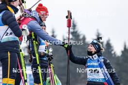 10.02.2023, Oberhof, Germany (GER): Hanna Oeberg (SWE), Denise Herrmann-Wick (GER), Linn Persson (SWE), Marte Olsbu Roeiseland (NOR), (l-r) - IBU World Championships Biathlon, sprint women, Oberhof (GER). www.nordicfocus.com. © Manzoni/NordicFocus. Every downloaded picture is fee-liable.