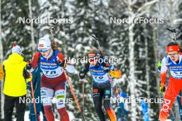 26.11.2023, Oestersund, Sweden, (SWE): Sanita Bulina (LAT), Selina Grotian (GER), (l-r) - IBU World Cup Biathlon, individual women, Oestersund (SWE). www.nordicfocus.com. © Authamayou/NordicFocus. Every downloaded picture is fee-liable.