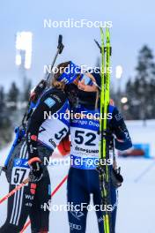 26.11.2023, Oestersund, Sweden, (SWE): Franziska Preuss (GER), Hannah Auchentaller (ITA), (l-r) - IBU World Cup Biathlon, individual women, Oestersund (SWE). www.nordicfocus.com. © Manzoni/NordicFocus. Every downloaded picture is fee-liable.