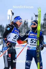 26.11.2023, Oestersund, Sweden, (SWE): Franziska Preuss (GER), Hannah Auchentaller (ITA), (l-r) - IBU World Cup Biathlon, individual women, Oestersund (SWE). www.nordicfocus.com. © Manzoni/NordicFocus. Every downloaded picture is fee-liable.