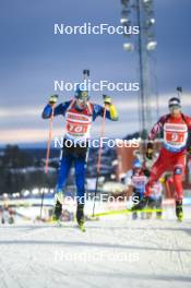 25.11.2023, Oestersund, Sweden, (SWE): Asset Dyussenov (KAZ) - IBU World Cup Biathlon, mixed relay, Oestersund (SWE). www.nordicfocus.com. © Authamayou/NordicFocus. Every downloaded picture is fee-liable.