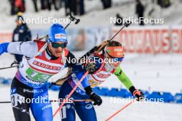 25.11.2023, Oestersund, Sweden, (SWE): Raido Raenkel (EST), Lena Repinc (SLO), (l-r) - IBU World Cup Biathlon, mixed relay, Oestersund (SWE). www.nordicfocus.com. © Manzoni/NordicFocus. Every downloaded picture is fee-liable.