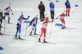 25.11.2023, Oestersund, Sweden, (SWE): Kristo Siimer (EST), George Buta (ROU), Konrad Badacz (POL), (l-r) - IBU World Cup Biathlon, mixed relay, Oestersund (SWE). www.nordicfocus.com. © Authamayou/NordicFocus. Every downloaded picture is fee-liable.