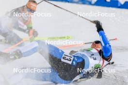 25.11.2023, Oestersund, Sweden, (SWE): Raido Raenkel (EST), Lena Repinc (SLO), (l-r) - IBU World Cup Biathlon, mixed relay, Oestersund (SWE). www.nordicfocus.com. © Manzoni/NordicFocus. Every downloaded picture is fee-liable.