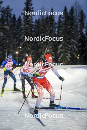 25.11.2023, Oestersund, Sweden, (SWE): Sebastian Stalder (SUI) - IBU World Cup Biathlon, mixed relay, Oestersund (SWE). www.nordicfocus.com. © Authamayou/NordicFocus. Every downloaded picture is fee-liable.