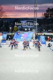 25.11.2023, Oestersund, Sweden, (SWE): Event Feature: Start of Race - IBU World Cup Biathlon, mixed relay, Oestersund (SWE). www.nordicfocus.com. © Authamayou/NordicFocus. Every downloaded picture is fee-liable.