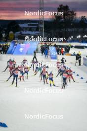 25.11.2023, Oestersund, Sweden, (SWE): Event Feature: Start of Race - IBU World Cup Biathlon, mixed relay, Oestersund (SWE). www.nordicfocus.com. © Authamayou/NordicFocus. Every downloaded picture is fee-liable.