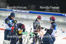 03.12.2023, Oestersund, Sweden, (SWE): Tarjei Boe (NOR), Vebjoern Soerum (NOR), (l-r) - IBU World Cup Biathlon, pursuit men, Oestersund (SWE). www.nordicfocus.com. © Authamayou/NordicFocus. Every downloaded picture is fee-liable.