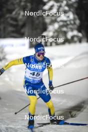 03.12.2023, Oestersund, Sweden, (SWE): Oskar Brandt (SWE) - IBU World Cup Biathlon, pursuit men, Oestersund (SWE). www.nordicfocus.com. © Authamayou/NordicFocus. Every downloaded picture is fee-liable.