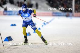 03.12.2023, Oestersund, Sweden, (SWE): Malte Stefansson (SWE) - IBU World Cup Biathlon, pursuit men, Oestersund (SWE). www.nordicfocus.com. © Manzoni/NordicFocus. Every downloaded picture is fee-liable.