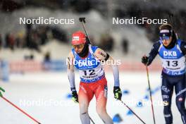 03.12.2023, Oestersund, Sweden, (SWE): Sebastian Stalder (SUI) - IBU World Cup Biathlon, pursuit men, Oestersund (SWE). www.nordicfocus.com. © Manzoni/NordicFocus. Every downloaded picture is fee-liable.