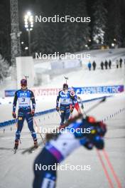 03.12.2023, Oestersund, Sweden, (SWE): Vebjoern Soerum (NOR), Johannes Dale-Skjevdal (NOR), (l-r) - IBU World Cup Biathlon, pursuit men, Oestersund (SWE). www.nordicfocus.com. © Authamayou/NordicFocus. Every downloaded picture is fee-liable.
