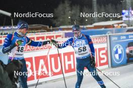 03.12.2023, Oestersund, Sweden, (SWE): Sean Doherty (USA), Jake Brown (USA), (l-r) - IBU World Cup Biathlon, pursuit men, Oestersund (SWE). www.nordicfocus.com. © Authamayou/NordicFocus. Every downloaded picture is fee-liable.
