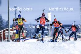 03.12.2023, Oestersund, Sweden, (SWE): Franziska Preuss (GER), Ingrid Landmark Tandrevold (NOR), Vanessa Voigt (GER), (l-r) - IBU World Cup Biathlon, pursuit women, Oestersund (SWE). www.nordicfocus.com. © Manzoni/NordicFocus. Every downloaded picture is fee-liable.