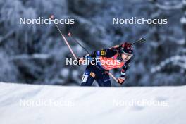 03.12.2023, Oestersund, Sweden, (SWE): Marthe Krakstad Johansen (NOR) - IBU World Cup Biathlon, pursuit women, Oestersund (SWE). www.nordicfocus.com. © Manzoni/NordicFocus. Every downloaded picture is fee-liable.