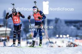 03.12.2023, Oestersund, Sweden, (SWE): Samuela Comola (ITA), Suvi Minkkinen (FIN), (l-r) - IBU World Cup Biathlon, pursuit women, Oestersund (SWE). www.nordicfocus.com. © Manzoni/NordicFocus. Every downloaded picture is fee-liable.