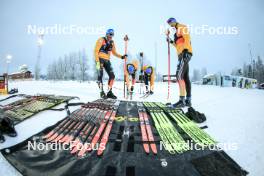 03.12.2023, Oestersund, Sweden, (SWE): Event Feature: German technicians testing skis - IBU World Cup Biathlon, pursuit women, Oestersund (SWE). www.nordicfocus.com. © Manzoni/NordicFocus. Every downloaded picture is fee-liable.
