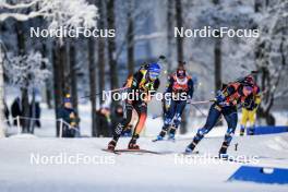 03.12.2023, Oestersund, Sweden, (SWE): Franziska Preuss (GER), Ingrid Landmark Tandrevold (NOR), (l-r) - IBU World Cup Biathlon, pursuit women, Oestersund (SWE). www.nordicfocus.com. © Manzoni/NordicFocus. Every downloaded picture is fee-liable.