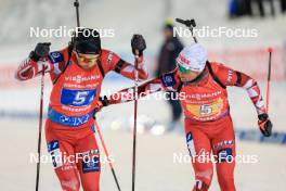 30.11.2023, Oestersund, Sweden, (SWE): Patrick Jakob (AUT), Felix Leitner (AUT), (l-r) - IBU World Cup Biathlon, relay men, Oestersund (SWE). www.nordicfocus.com. © Manzoni/NordicFocus. Every downloaded picture is fee-liable.