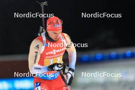 30.11.2023, Oestersund, Sweden, (SWE): Niklas Hartweg (SUI) - IBU World Cup Biathlon, relay men, Oestersund (SWE). www.nordicfocus.com. © Manzoni/NordicFocus. Every downloaded picture is fee-liable.