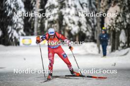 30.11.2023, Oestersund, Sweden, (SWE): Simon Eder (AUT) - IBU World Cup Biathlon, relay men, Oestersund (SWE). www.nordicfocus.com. © Authamayou/NordicFocus. Every downloaded picture is fee-liable.