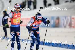 30.11.2023, Oestersund, Sweden, (SWE): Tero Seppala (FIN), Olli Hiidensalo (FIN), (l-r) - IBU World Cup Biathlon, relay men, Oestersund (SWE). www.nordicfocus.com. © Manzoni/NordicFocus. Every downloaded picture is fee-liable.