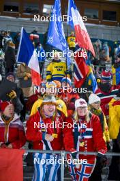 30.11.2023, Oestersund, Sweden, (SWE): Event Feature: Norwegian fans - IBU World Cup Biathlon, relay men, Oestersund (SWE). www.nordicfocus.com. © Authamayou/NordicFocus. Every downloaded picture is fee-liable.