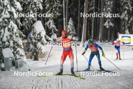 30.11.2023, Oestersund, Sweden, (SWE): Niklas Hartweg (SUI) - IBU World Cup Biathlon, relay men, Oestersund (SWE). www.nordicfocus.com. © Authamayou/NordicFocus. Every downloaded picture is fee-liable.