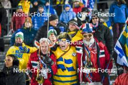 29.11.2023, Oestersund, Sweden, (SWE): Event Feature: Fans of Sweden and Norway - IBU World Cup Biathlon, relay women, Oestersund (SWE). www.nordicfocus.com. © Authamayou/NordicFocus. Every downloaded picture is fee-liable.