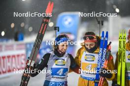 29.11.2023, Oestersund, Sweden, (SWE): Franziska Preuss (GER), Vanessa Voigt (GER), (l-r) - IBU World Cup Biathlon, relay women, Oestersund (SWE). www.nordicfocus.com. © Authamayou/NordicFocus. Every downloaded picture is fee-liable.
