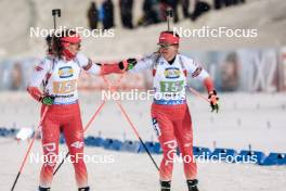 29.11.2023, Oestersund, Sweden, (SWE): Daria Gembicka (POL), Anna Maka (POL), (l-r) - IBU World Cup Biathlon, relay women, Oestersund (SWE). www.nordicfocus.com. © Manzoni/NordicFocus. Every downloaded picture is fee-liable.