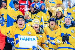 25.11.2023, Oestersund, Sweden, (SWE): Event Feature: Swedish fans on the grandstand - IBU World Cup Biathlon, single mixed relay, Oestersund (SWE). www.nordicfocus.com. © Manzoni/NordicFocus. Every downloaded picture is fee-liable.