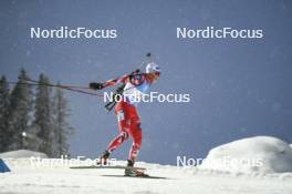 02.12.2023, Oestersund, Sweden, (SWE): Simon Eder (AUT) - IBU World Cup Biathlon, sprint men, Oestersund (SWE). www.nordicfocus.com. © Authamayou/NordicFocus. Every downloaded picture is fee-liable.