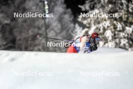 02.12.2023, Oestersund, Sweden, (SWE): Joscha Burkhalter (SUI) - IBU World Cup Biathlon, sprint men, Oestersund (SWE). www.nordicfocus.com. © Manzoni/NordicFocus. Every downloaded picture is fee-liable.