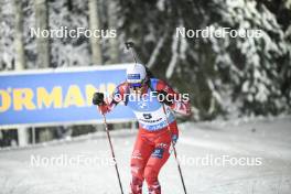 02.12.2023, Oestersund, Sweden, (SWE): Simon Eder (AUT) - IBU World Cup Biathlon, sprint men, Oestersund (SWE). www.nordicfocus.com. © Authamayou/NordicFocus. Every downloaded picture is fee-liable.