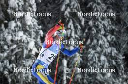 02.12.2023, Oestersund, Sweden, (SWE): George Coltea (ROU) - IBU World Cup Biathlon, sprint men, Oestersund (SWE). www.nordicfocus.com. © Authamayou/NordicFocus. Every downloaded picture is fee-liable.