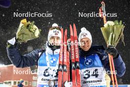 02.12.2023, Oestersund, Sweden, (SWE): Vebjoern Soerum (NOR), Endre Stroemsheim (NOR), (l-r) - IBU World Cup Biathlon, sprint men, Oestersund (SWE). www.nordicfocus.com. © Manzoni/NordicFocus. Every downloaded picture is fee-liable.