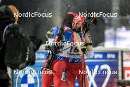 02.12.2023, Oestersund, Sweden, (SWE): Niklas Hartweg (SUI), Sebastian Stalder (SUI), (l-r), (l-r) - IBU World Cup Biathlon, sprint men, Oestersund (SWE). www.nordicfocus.com. © Manzoni/NordicFocus. Every downloaded picture is fee-liable.