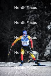 02.12.2023, Oestersund, Sweden, (SWE): Cesar Beauvais (BEL) - IBU World Cup Biathlon, sprint men, Oestersund (SWE). www.nordicfocus.com. © Authamayou/NordicFocus. Every downloaded picture is fee-liable.