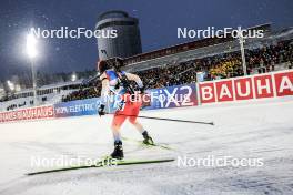 02.12.2023, Oestersund, Sweden, (SWE): Niklas Hartweg (SUI) - IBU World Cup Biathlon, sprint men, Oestersund (SWE). www.nordicfocus.com. © Manzoni/NordicFocus. Every downloaded picture is fee-liable.