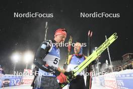 02.12.2023, Oestersund, Sweden, (SWE): Philipp Nawrath (GER), Florent Claude (BEL), (l-r) - IBU World Cup Biathlon, sprint men, Oestersund (SWE). www.nordicfocus.com. © Manzoni/NordicFocus. Every downloaded picture is fee-liable.