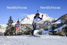 09.12.2023, Hochfilzen, Austria (AUT): Flurina Volken (SUI), Deedra Irwin (USA), (l-r) - IBU World Cup Biathlon, pursuit women, Hochfilzen (AUT). www.nordicfocus.com. © Manzoni/NordicFocus. Every downloaded picture is fee-liable.